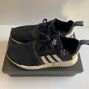 Adidas Men NMD_R1 Navy Blue Sneakers Size 9.5